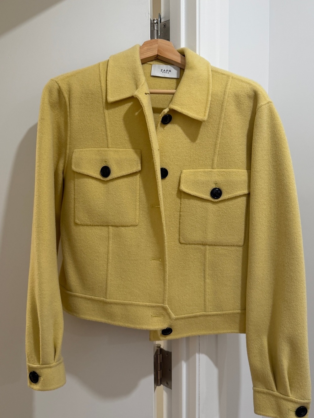 Women's Yellow Wool Jacket Zapa Paris
